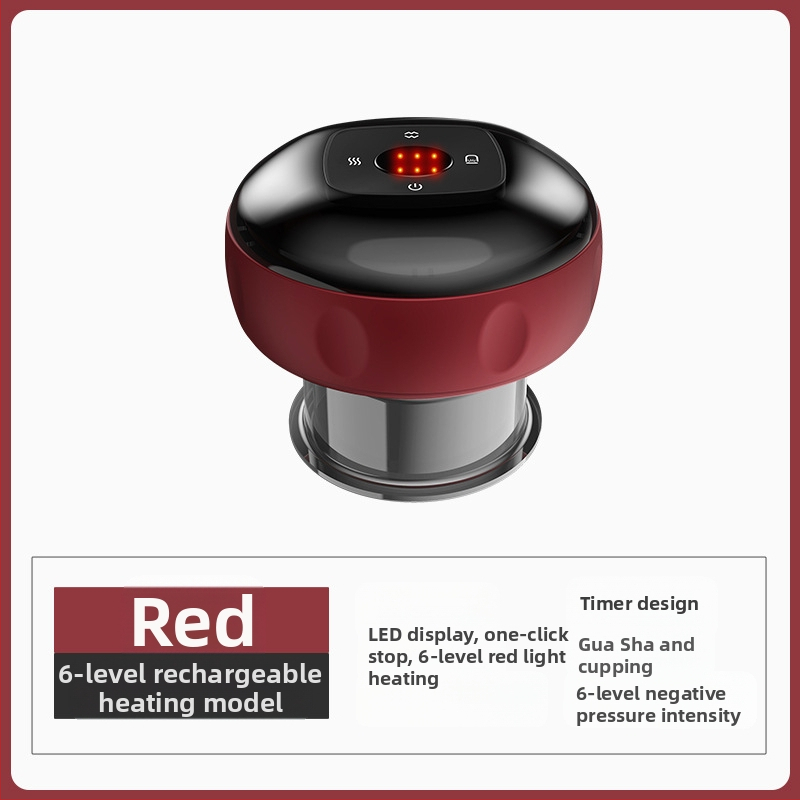 Elektriskā inteleģentā vakuuma masāžas ierīce ar apkuri, USB barošana, ABS korpuss, 4 ātrumi, 1200 mA baterija, CE sertifikāts