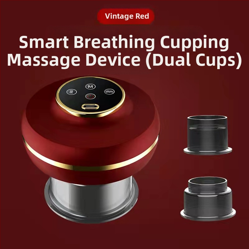 Elektriskā inteleģentā vakuuma masāžas ierīce ar apkuri, USB barošana, ABS korpuss, 4 ātrumi, 1200 mA baterija, CE sertifikāts