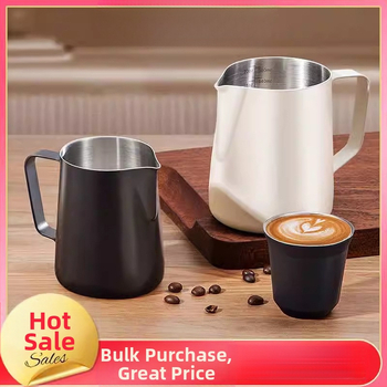 Latte art indas su matavimo skale ir siauru išpylimu