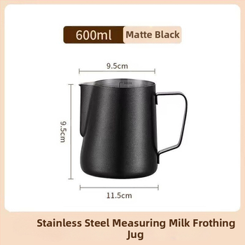 Latte art indas su matavimo skale ir siauru išpylimu