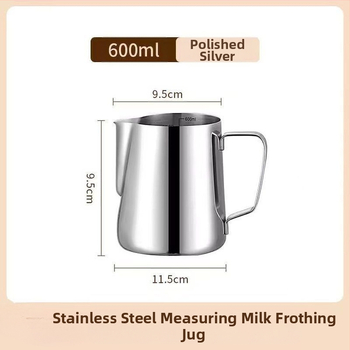 Latte art indas su matavimo skale ir siauru išpylimu