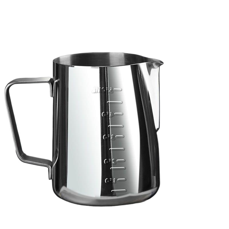 Latte art indas su matavimo skale ir siauru išpylimu