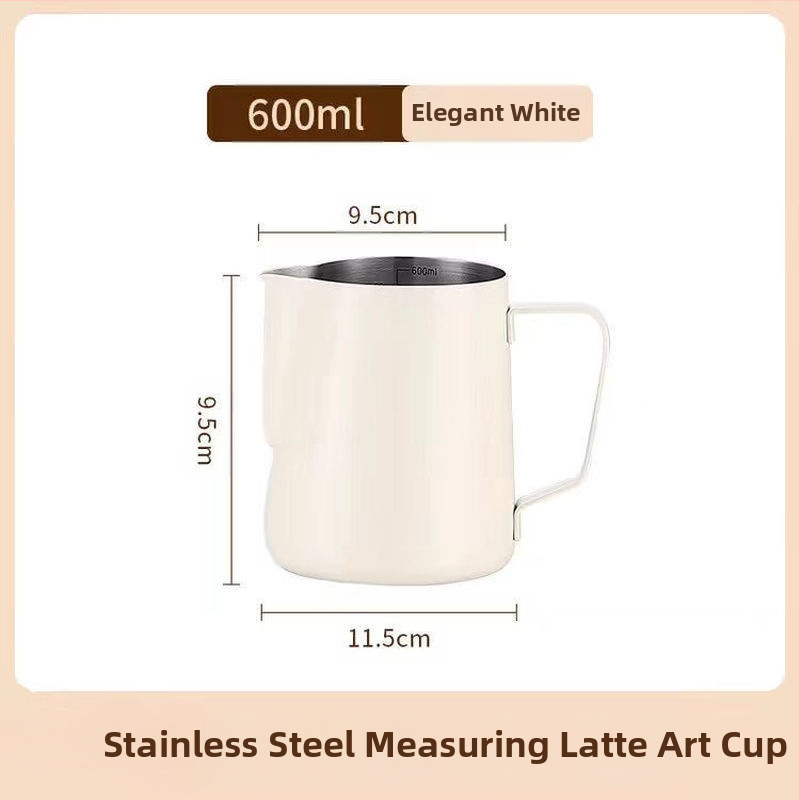 Latte art indas su matavimo skale ir siauru išpylimu