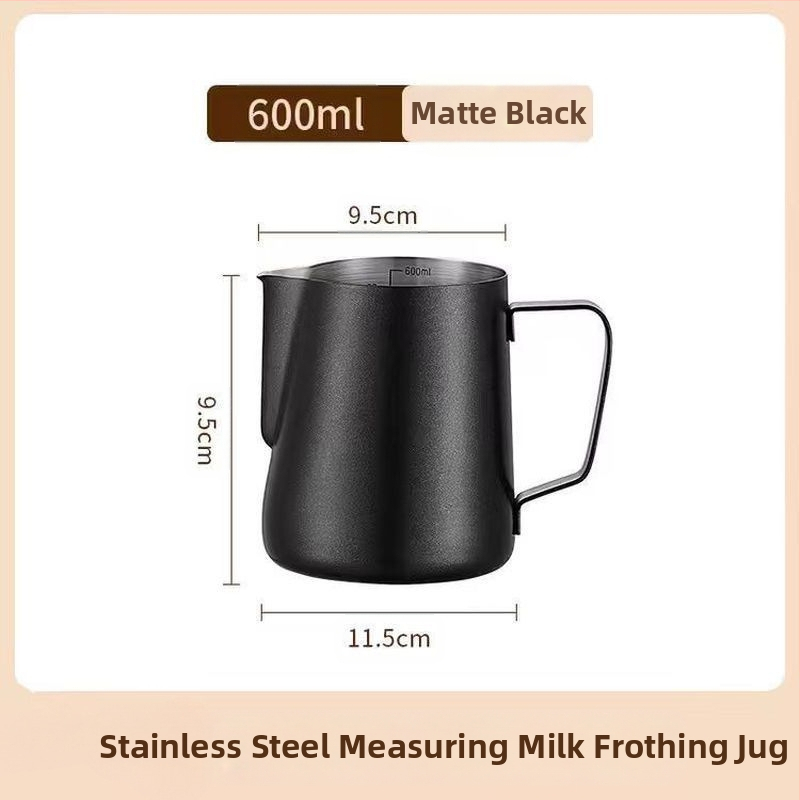 Latte art indas su matavimo skale ir siauru išpylimu