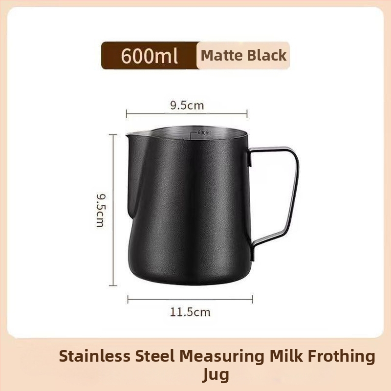 Latte art indas su matavimo skale ir siauru išpylimu