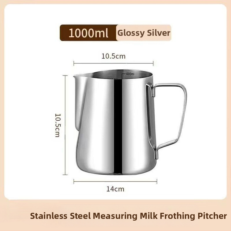 Latte art indas su matavimo skale ir siauru išpylimu