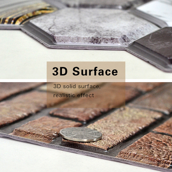 3D αυτοκόλλητο τοίχου με υφή τούβλου, παχύ αδιάβροχο PVC, αυτοκόλλητος και αντιβακτηριακός, ανθεκτικός στη μούχλα διακοσμητικός για σαλόνι και υπνοδωμάτιο