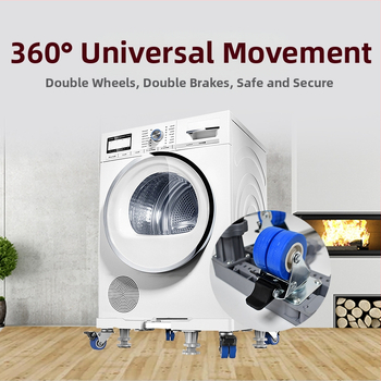 Μετακινούμενη βάση για οικιακές συσκευές με τροχούς και πολυεπίπεδο ράφι αποθήκευσης για ταξιδιωτική χρήση