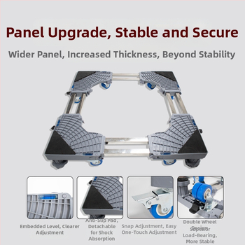 Μετακινούμενη βάση για οικιακές συσκευές με τροχούς και πολυεπίπεδο ράφι αποθήκευσης για ταξιδιωτική χρήση