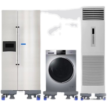 Μετακινούμενη βάση για οικιακές συσκευές με τροχούς και πολυεπίπεδο ράφι αποθήκευσης για ταξιδιωτική χρήση