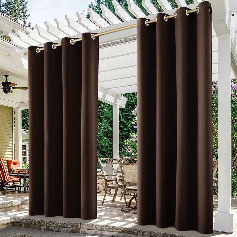 Lauko užuolaida terasai – visiškai užtamsina 90-100%, medžiaga: verpalai, siuvinėjimas appliqué, užuolaidos galvutė: perforuota, stilius: paprastas ir šiuolaikiškas, Prekės ženklas: Olive Ginger