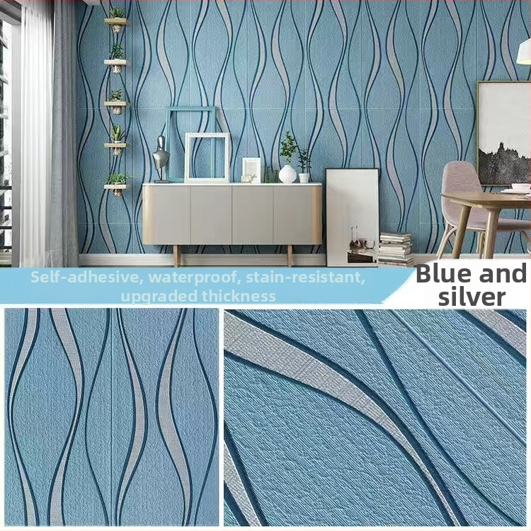 3D sienos plokštelės mural miegamajam, atsparus įbrėžimams ir vandeniui, XPE putojantis medžiaga, abstraktus šiuolaikinis dizainas, montavimas įmanomas