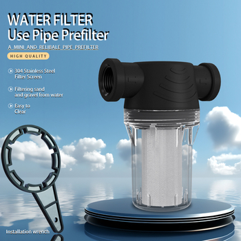 Veevoolu eelfilter 304 roostevabast terasest, läbipaistev visuaalne filter, Mileage bränd, kaasaegne minimalistlik stiil