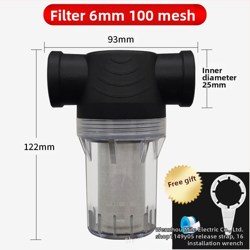 Veevoolu eelfilter 304 roostevabast terasest, läbipaistev visuaalne filter, Mileage bränd, kaasaegne minimalistlik stiil