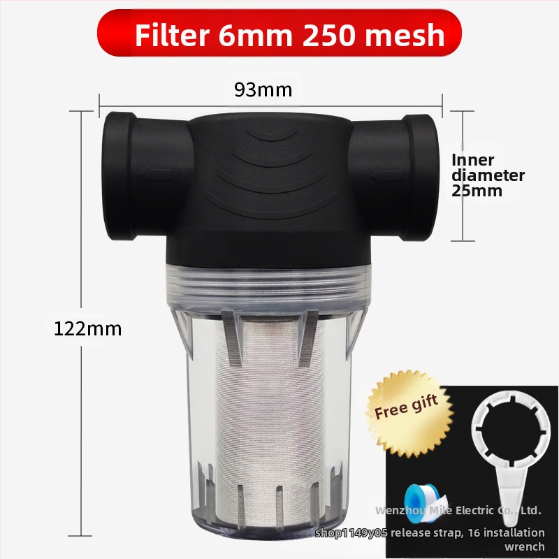 Veevoolu eelfilter 304 roostevabast terasest, läbipaistev visuaalne filter, Mileage bränd, kaasaegne minimalistlik stiil