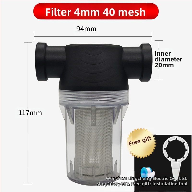 Veevoolu eelfilter 304 roostevabast terasest, läbipaistev visuaalne filter, Mileage bränd, kaasaegne minimalistlik stiil