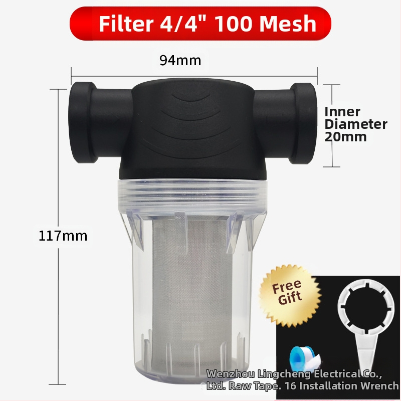 Veevoolu eelfilter 304 roostevabast terasest, läbipaistev visuaalne filter, Mileage bränd, kaasaegne minimalistlik stiil