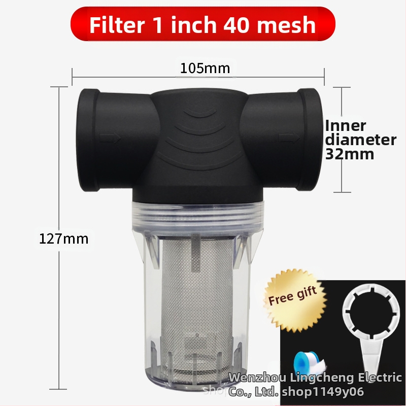 Veevoolu eelfilter 304 roostevabast terasest, läbipaistev visuaalne filter, Mileage bränd, kaasaegne minimalistlik stiil