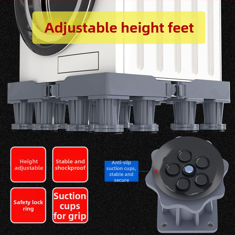 База за пералня; неплъзгаща се, регулируема и подвижна; без монтаж; пластмасова, 3-слойна