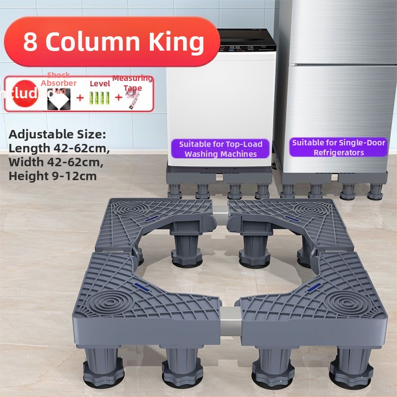 Skalbimo mašinos pagrindas; neslidus, reguliuojamas, judantis; be montavimo; medžiaga plastikas, 3 sluoksniai