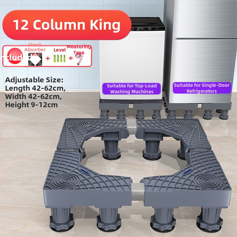 Skalbimo mašinos pagrindas; neslidus, reguliuojamas, judantis; be montavimo; medžiaga plastikas, 3 sluoksniai