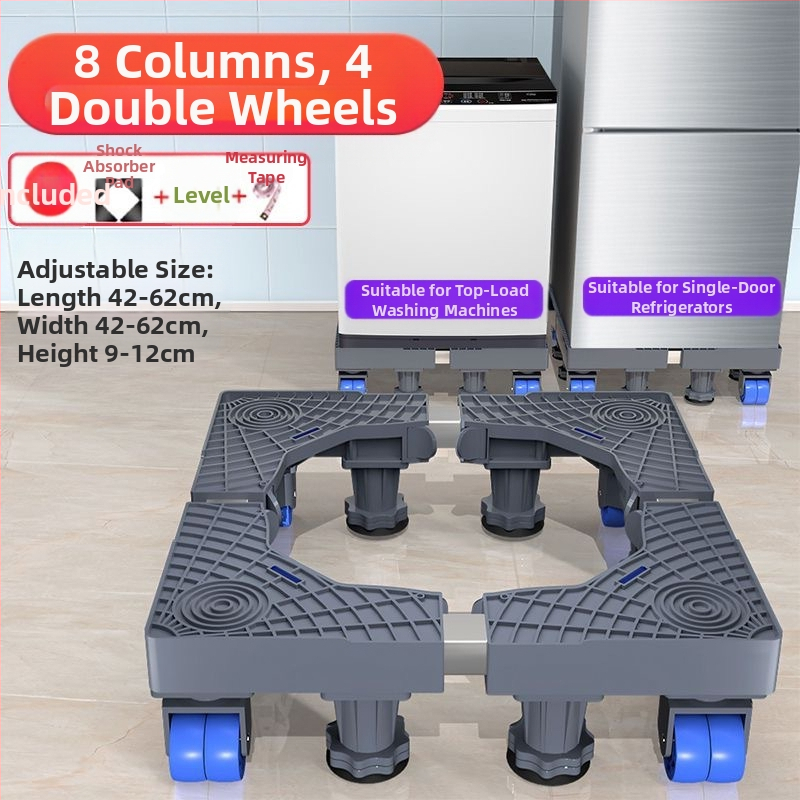 Skalbimo mašinos pagrindas; neslidus, reguliuojamas, judantis; be montavimo; medžiaga plastikas, 3 sluoksniai