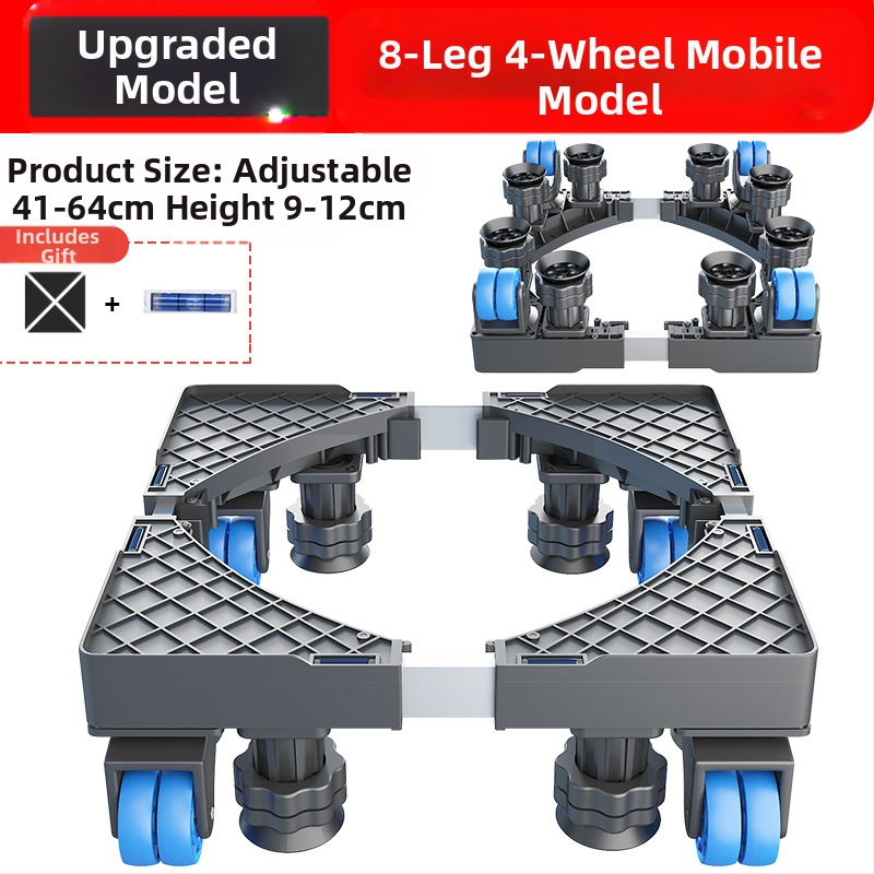 Skalbimo mašinos pagrindas; neslidus, reguliuojamas, judantis; be montavimo; medžiaga plastikas, 3 sluoksniai