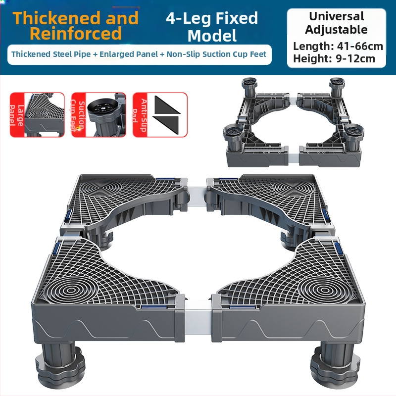 Skalbimo mašinos pagrindas; neslidus, reguliuojamas, judantis; be montavimo; medžiaga plastikas, 3 sluoksniai
