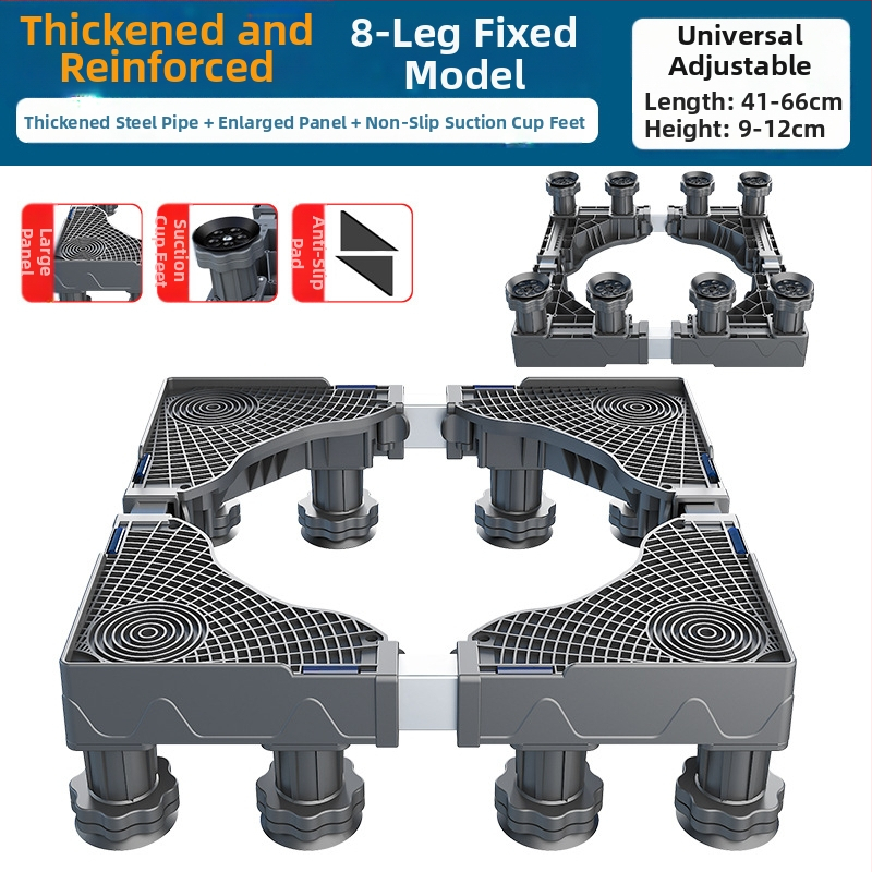 Skalbimo mašinos pagrindas; neslidus, reguliuojamas, judantis; be montavimo; medžiaga plastikas, 3 sluoksniai