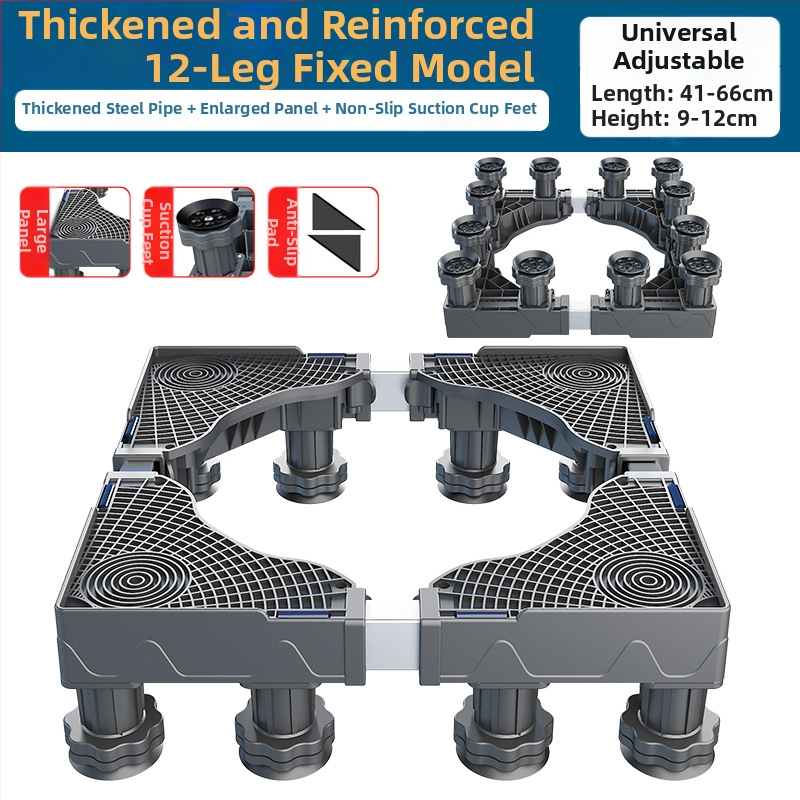 Skalbimo mašinos pagrindas; neslidus, reguliuojamas, judantis; be montavimo; medžiaga plastikas, 3 sluoksniai