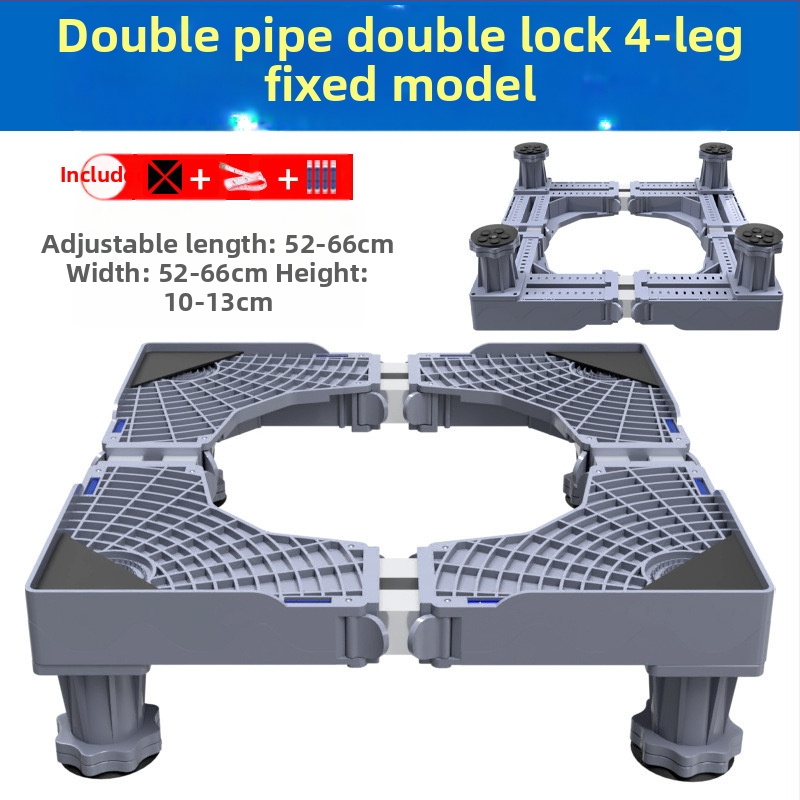 Skalbimo mašinos pagrindas; neslidus, reguliuojamas, judantis; be montavimo; medžiaga plastikas, 3 sluoksniai