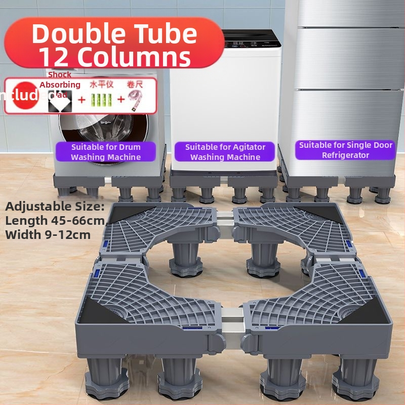 Skalbimo mašinos pagrindas; neslidus, reguliuojamas, judantis; be montavimo; medžiaga plastikas, 3 sluoksniai