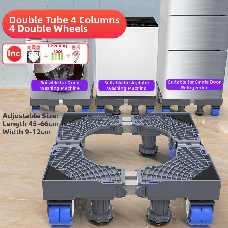Skalbimo mašinos pagrindas; neslidus, reguliuojamas, judantis; be montavimo; medžiaga plastikas, 3 sluoksniai
