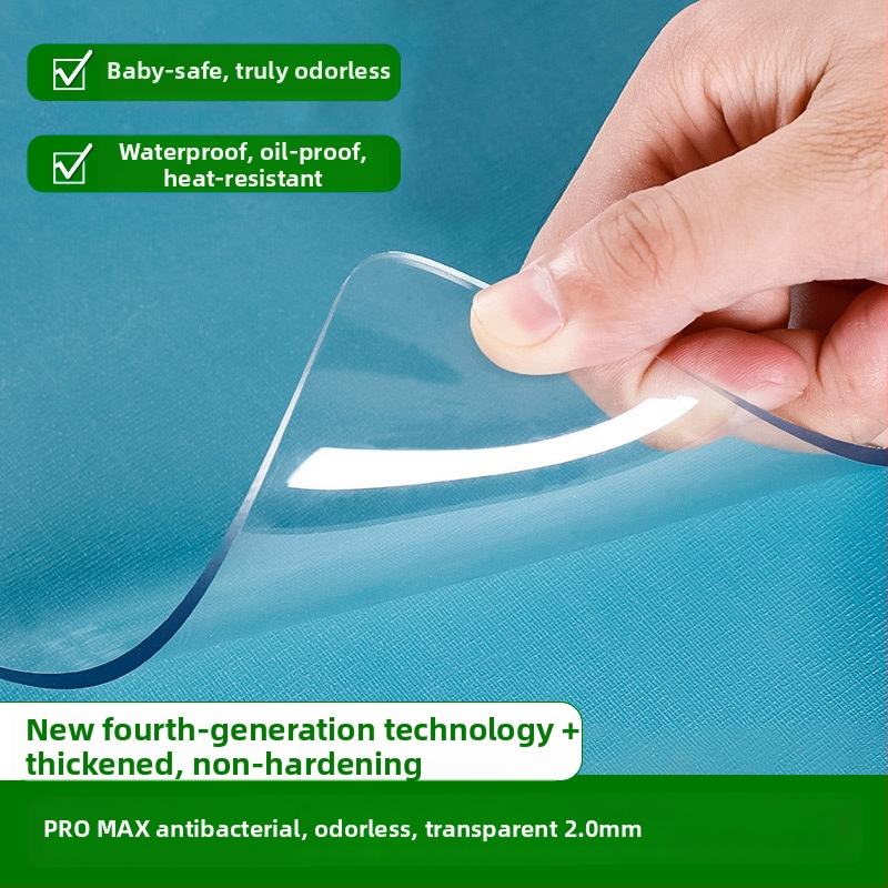 Правоъгълна прозрачна PVC подложка за нощно шкафче с матиран финиш – водоустойчива, прахоустойчивa, маслоустойчива, термоустойчива и устойчива на надраскване