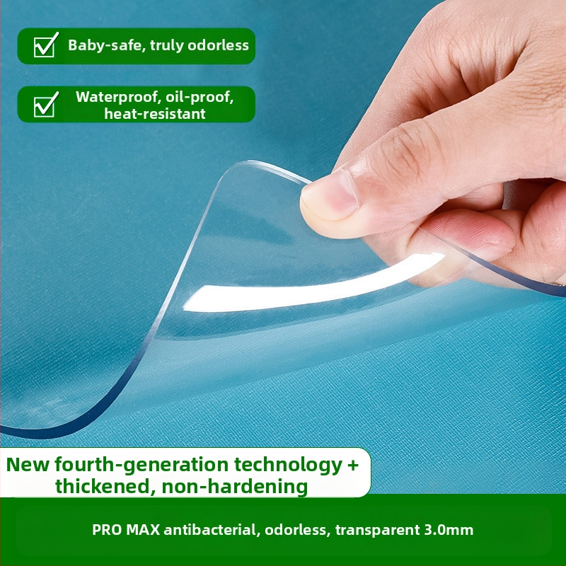 Правоъгълна прозрачна PVC подложка за нощно шкафче с матиран финиш – водоустойчива, прахоустойчивa, маслоустойчива, термоустойчива и устойчива на надраскване