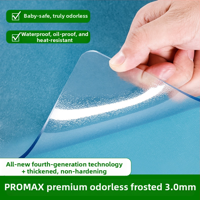 Правоъгълна прозрачна PVC подложка за нощно шкафче с матиран финиш – водоустойчива, прахоустойчивa, маслоустойчива, термоустойчива и устойчива на надраскване