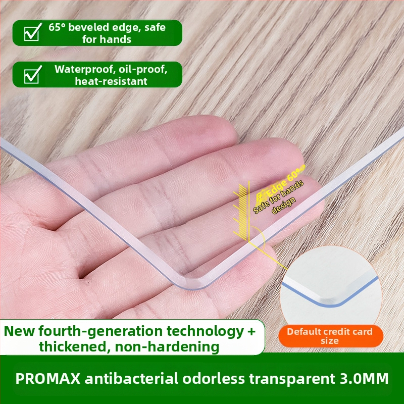 Правоъгълна прозрачна PVC подложка за нощно шкафче с матиран финиш – водоустойчива, прахоустойчивa, маслоустойчива, термоустойчива и устойчива на надраскване