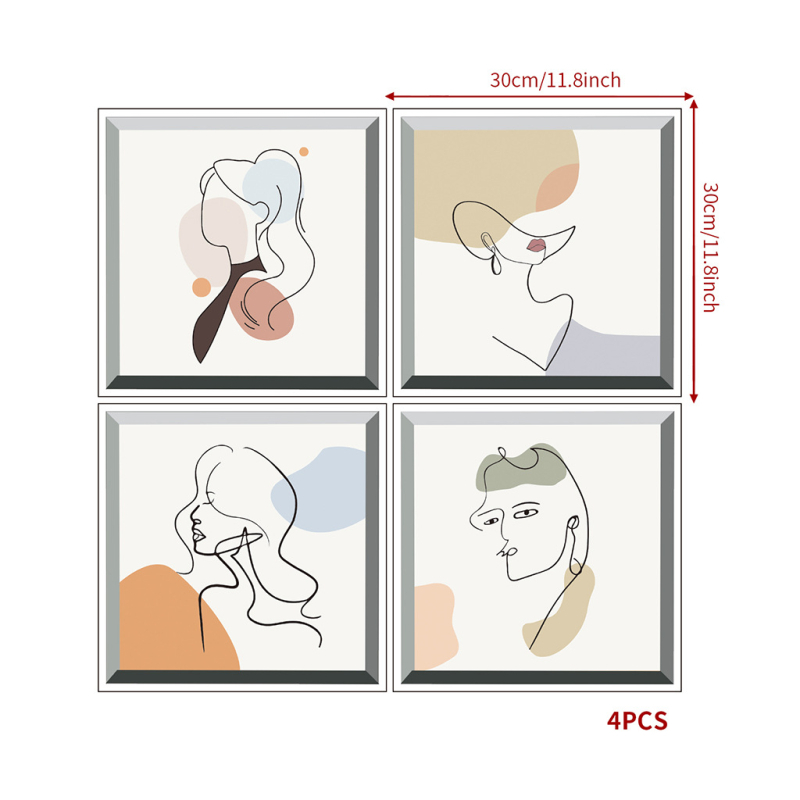 Cserepes növény falmatrica nappaliba és hálószobára - vízálló PVC, egyszínű mintázat, egy darabból álló