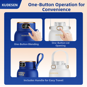 Nešiojamas vaisių ir daržovių sultų spaudimo aparatas, talpa 601–800 ml, galia 200 W, greitis 20001–22000 rpm, 5+ peilių, integruota baterija