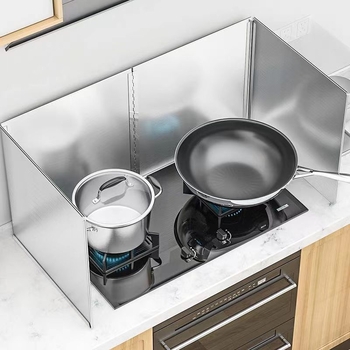 Πάνελ προστασίας από πιτσιλίσματα λαδιού για γκαζάκι, ανοξείδωτος χάλυβας, θερμομονωτικό, ανθεκτικό σε υψηλές θερμοκρασίες