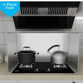 Πάνελ προστασίας από πιτσιλίσματα λαδιού για γκαζάκι, ανοξείδωτος χάλυβας, θερμομονωτικό, ανθεκτικό σε υψηλές θερμοκρασίες