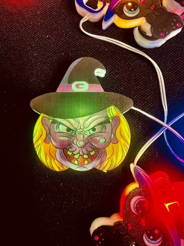 LED lampice u nizu za Halloween i Božić, s kožnim užetom, vanjska dekoracija dvorišta