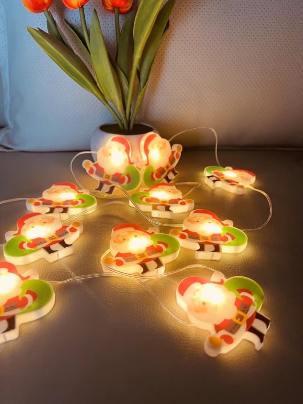LED lampice u nizu za Halloween i Božić, s kožnim užetom, vanjska dekoracija dvorišta