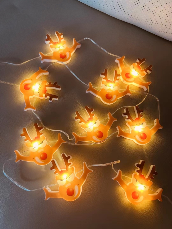 LED lampice u nizu za Halloween i Božić, s kožnim užetom, vanjska dekoracija dvorišta