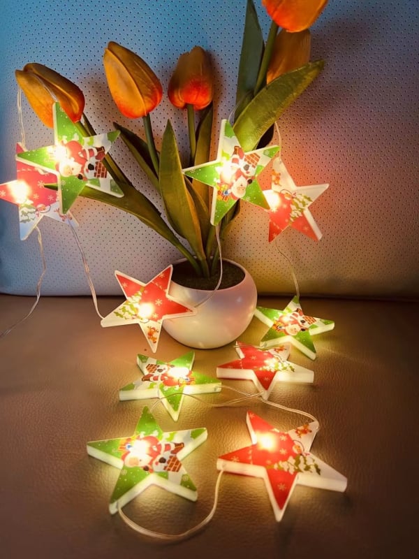 LED lampice u nizu za Halloween i Božić, s kožnim užetom, vanjska dekoracija dvorišta