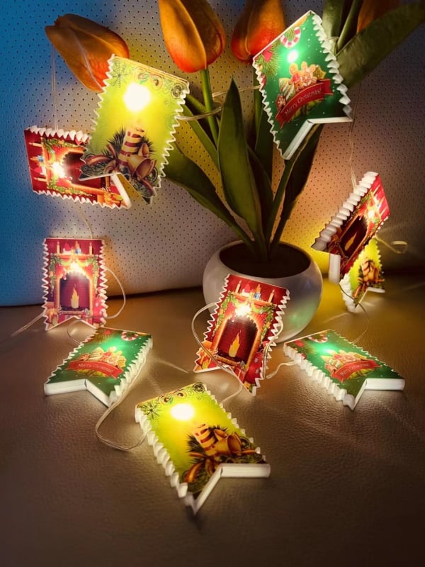 LED lampice u nizu za Halloween i Božić, s kožnim užetom, vanjska dekoracija dvorišta