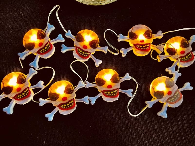 LED lampice u nizu za Halloween i Božić, s kožnim užetom, vanjska dekoracija dvorišta