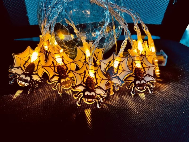 LED lampice u nizu za Halloween i Božić, s kožnim užetom, vanjska dekoracija dvorišta