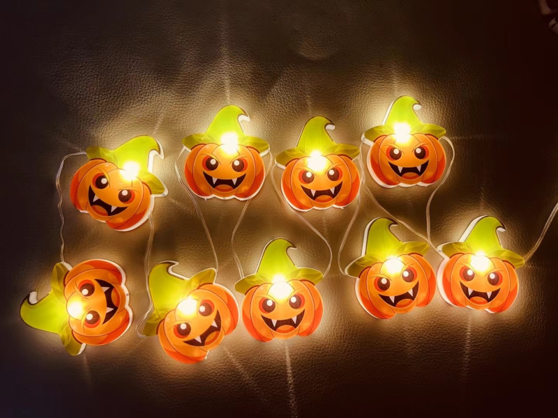 LED lampice u nizu za Halloween i Božić, s kožnim užetom, vanjska dekoracija dvorišta