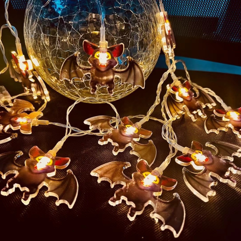LED lampice u nizu za Halloween i Božić, s kožnim užetom, vanjska dekoracija dvorišta